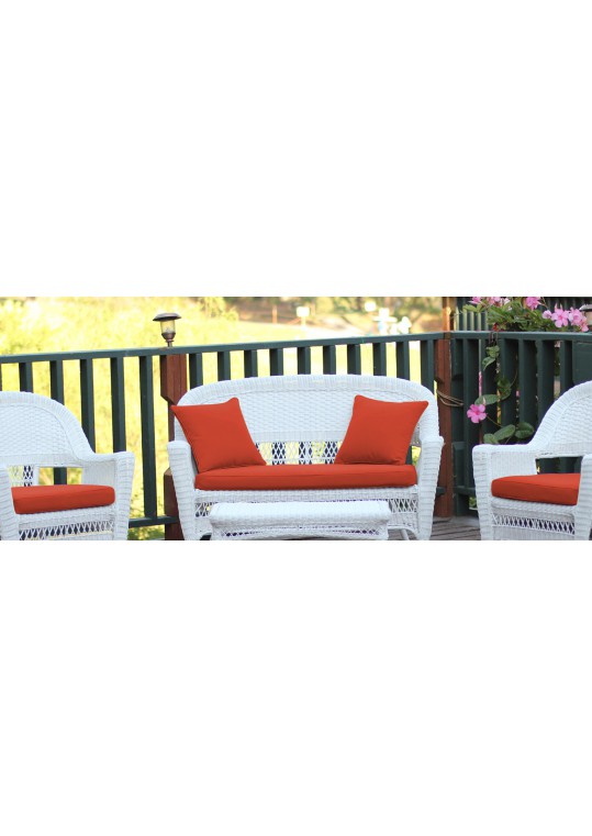 4pc Brick Red Cushions Set