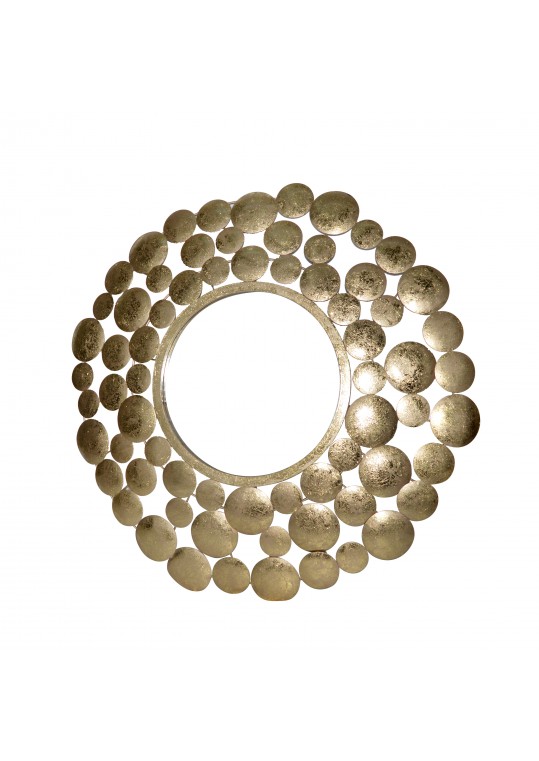 35 Inch Gold Discs Pattern Wall Mirror