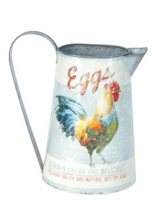 Watering Can with Rooster Pattern