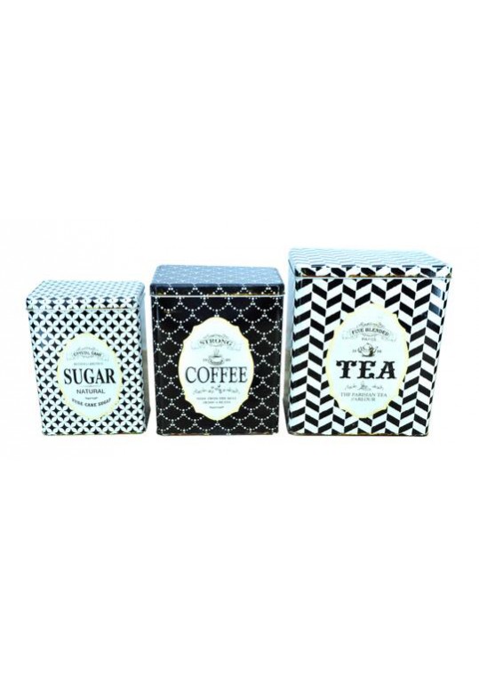 Condiment-themed Rectangular Storage Tin (Set of 3)