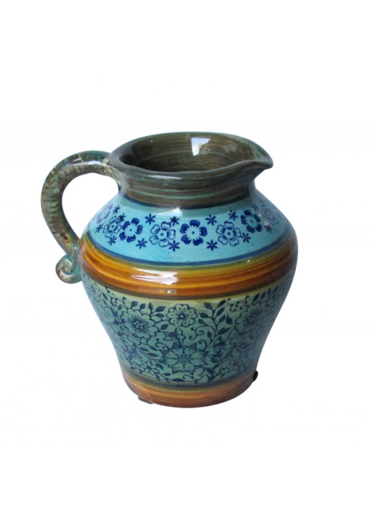 Blue & Yellow Pattern Pitcher