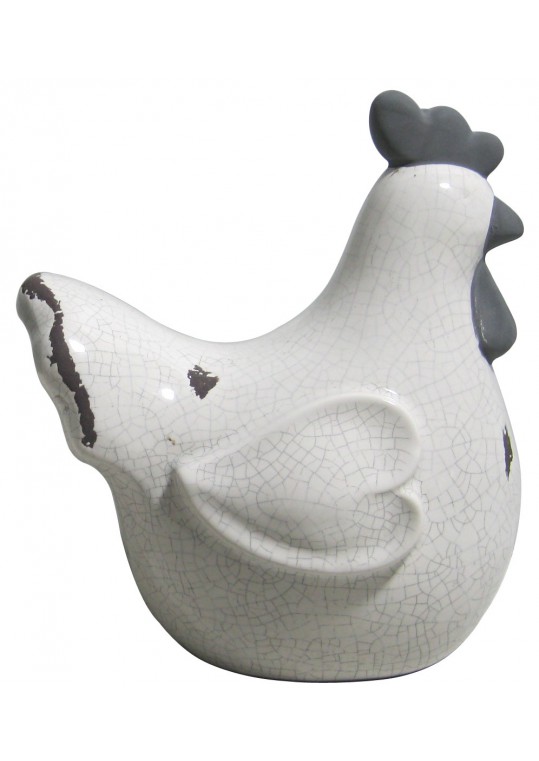 White Ceramic Hen