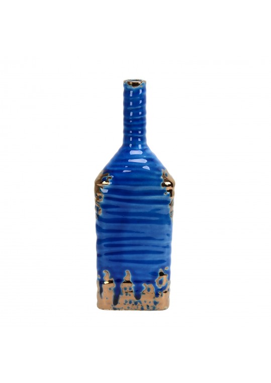 Singara 12.4 Inch Blue Ceramic Vase