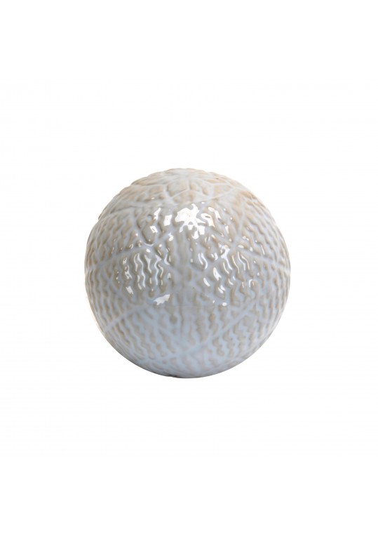 3.7 Inch Decorative Ceramic Spheres White