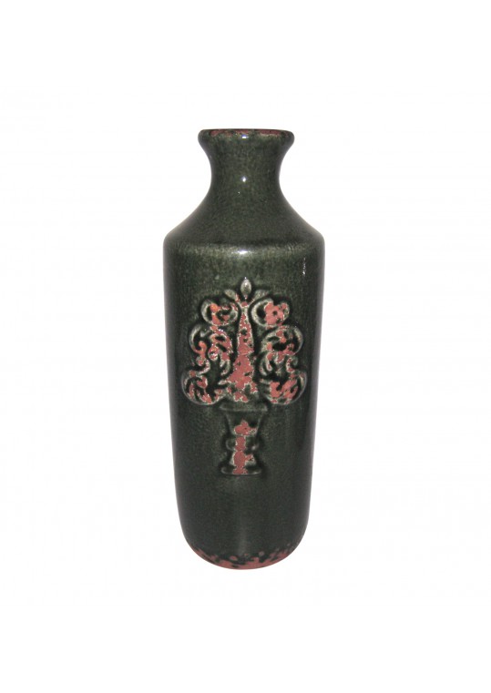 14 Inch Green Ceramic Flower Vase