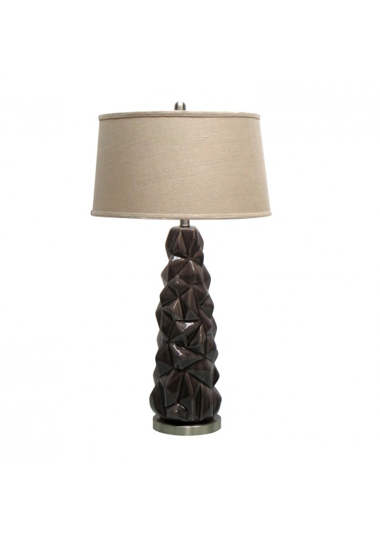 33 Inch H Ceramic Table Lamp with Metal Base