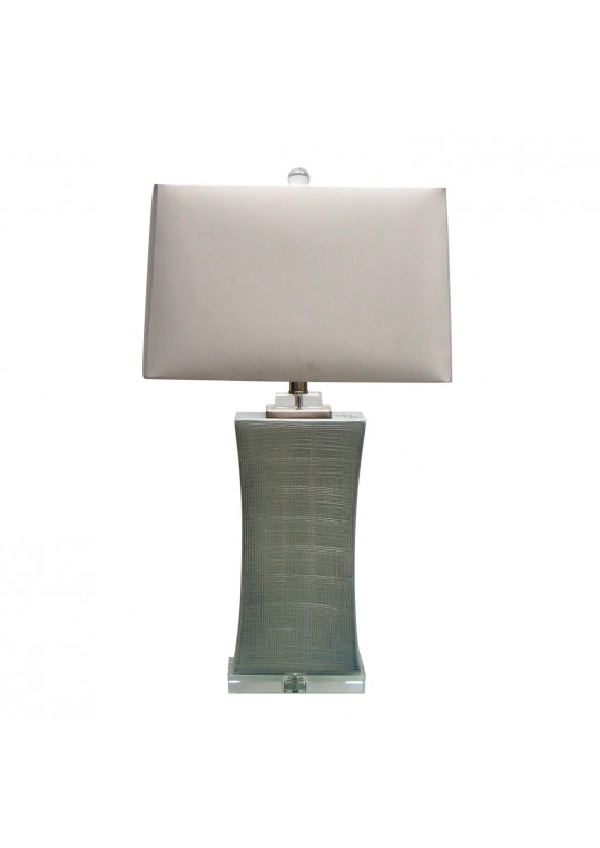 28.75 Inch H Ceramic Table Lamp with Crystal Base