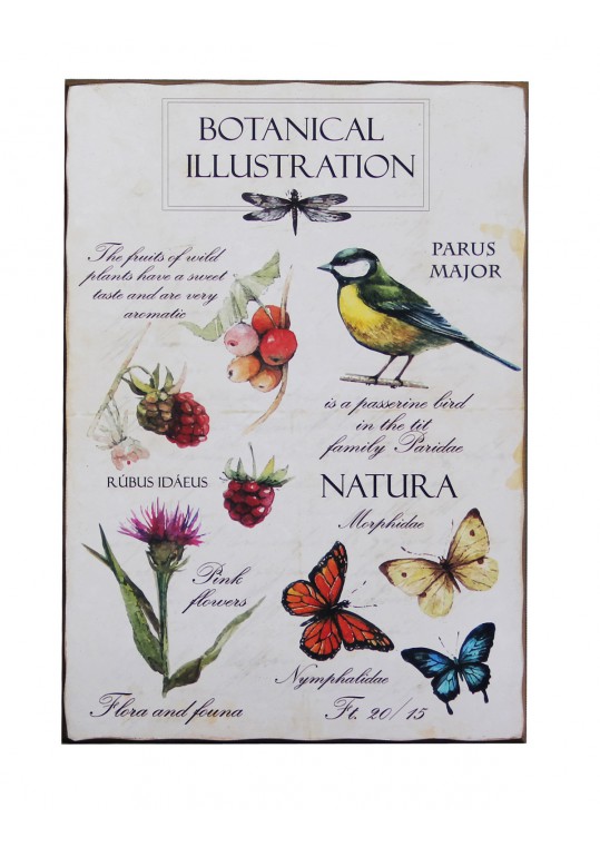 13.75 Inch x 19.75 Inch Botanical Wall Plaque