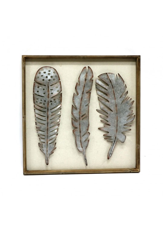 Metallic Feathers Wall Decor 