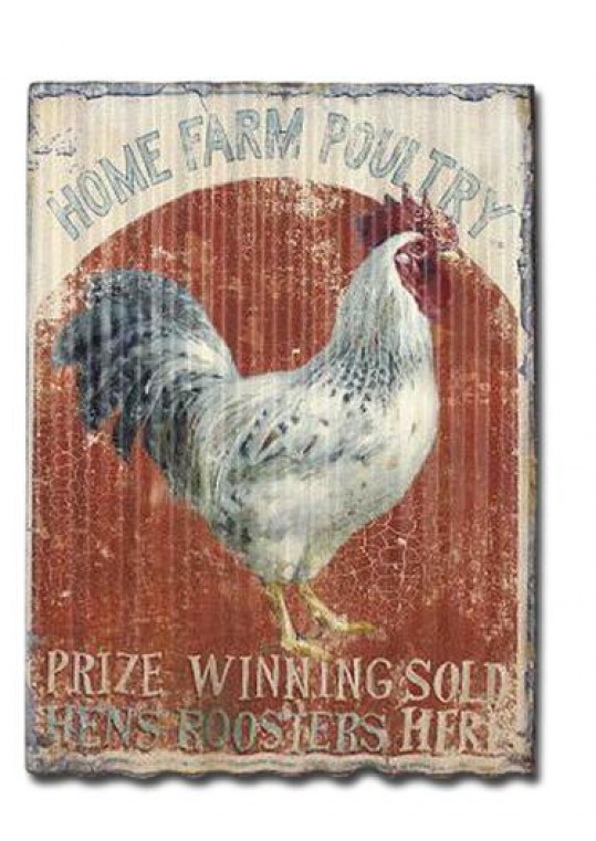 Rooster-themed Metal Wall Art