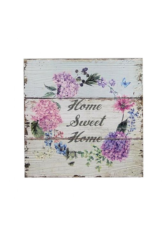 How Sweet Home Flowers Plaque