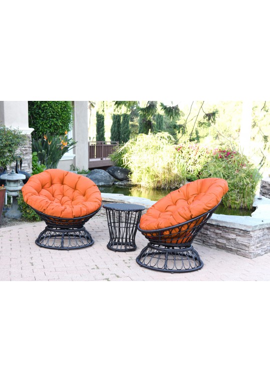 Orange Cushion for Papasan Swivel Chair