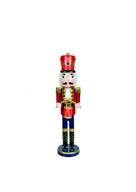 18 Inch Red  Nutcracker Drummer Soldier