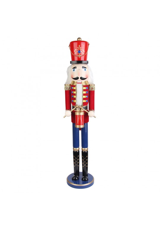 36 Inch Red  Nutcracker Drummer Soldier