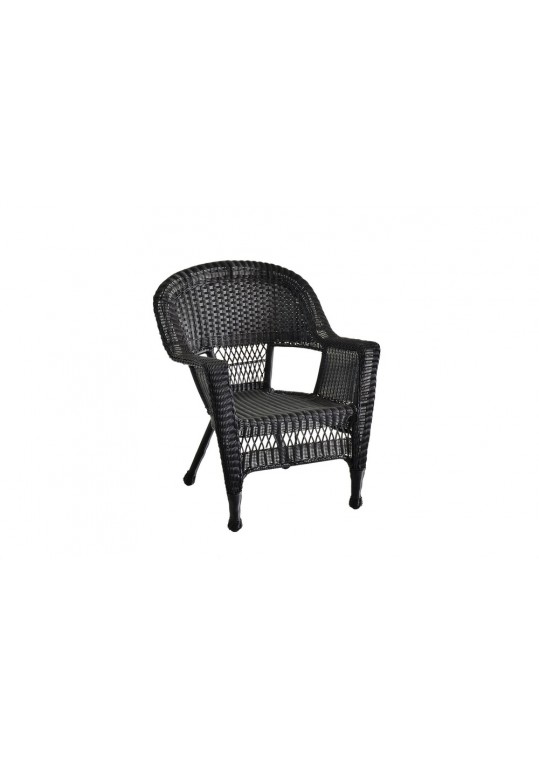 Black Wicker Chair - Set of 4