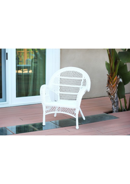 Santa Maria White Wicker Chair - Set of 4