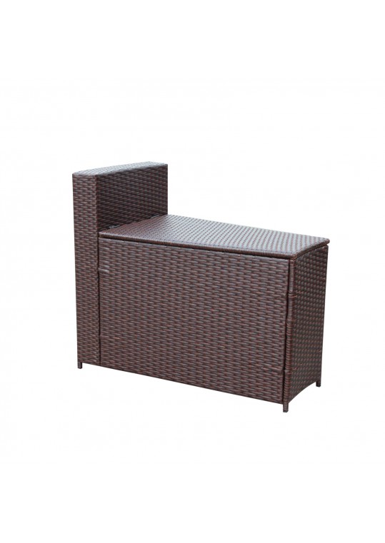 Resin Wicker Cartagena Curved modular Sectional Storage Side Table